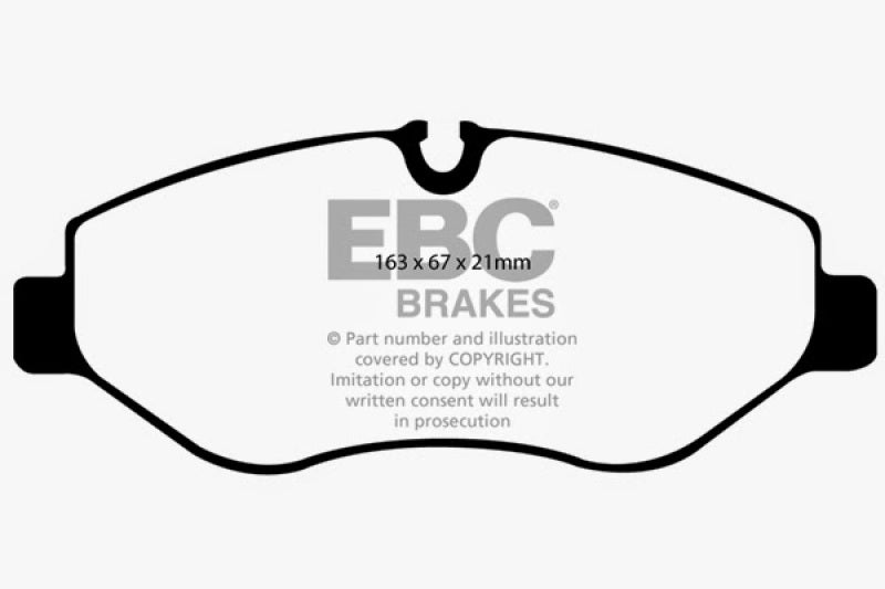EBC Greenstuff 07+ Dodge Sprinter 2500 Front Brake Pads * Heavy-Duty Off-Road Performance
