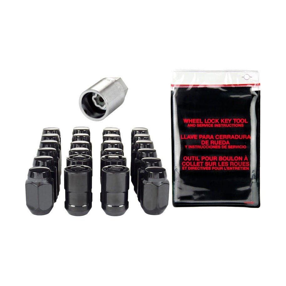 McGard 6 Lug Cone Seat Wheel Installation Kit with Locks for M12x1.5 Thread - Black