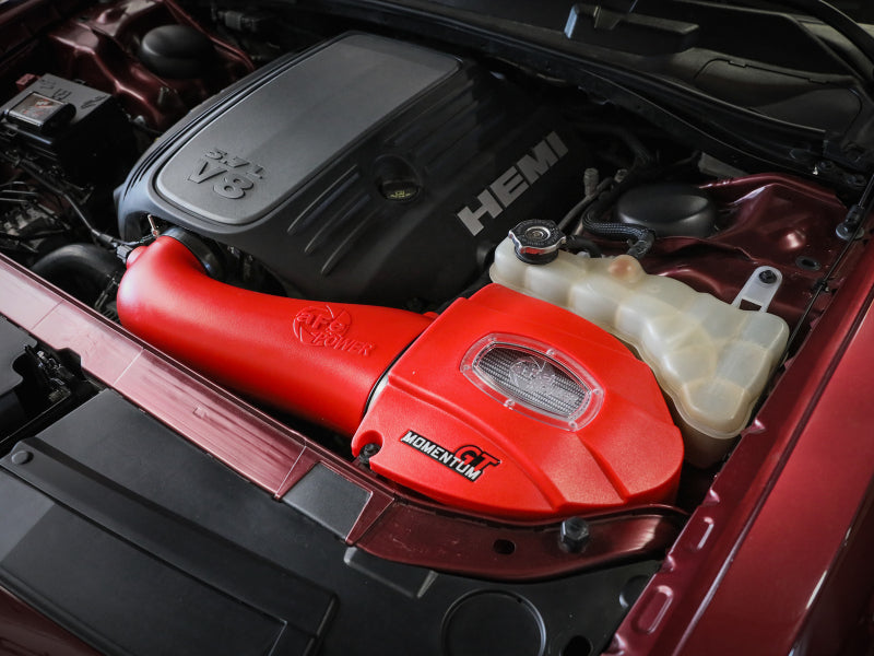 aFe Momentum GT Pro Dry S Stage-2 Cold Air Intake System for Dodge Challenger and Charger R/T 5.7L HEMI * Red