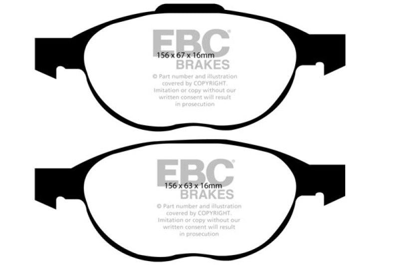 EBC Yellowstuff Front Brake Pads for Ford Focus and C-Max * High-Performance Street and Track Use