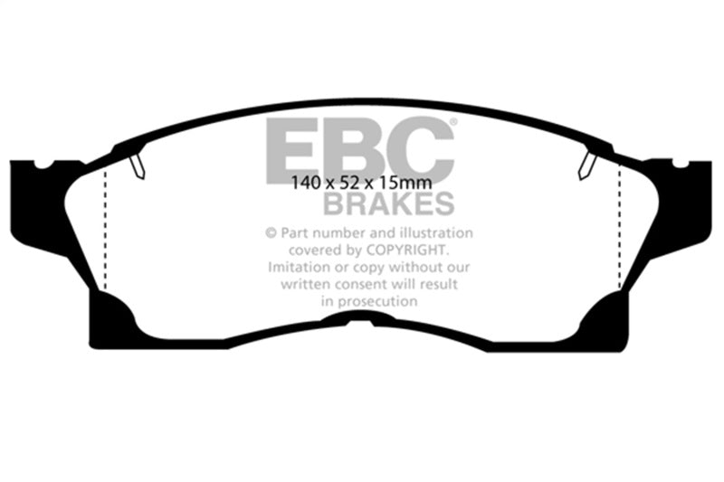EBC DP4936R Yellowstuff Front Brake Pads for 1991–1992 Toyota MR2 2.0L Turbo