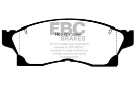 EBC DP4936R Yellowstuff Front Brake Pads for 1991–1992 Toyota MR2 2.0L Turbo