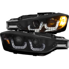 Load image into Gallery viewer, ANZO 2012-2015 BMW 3 Series Projector Headlights with U-Bar in Black Housing