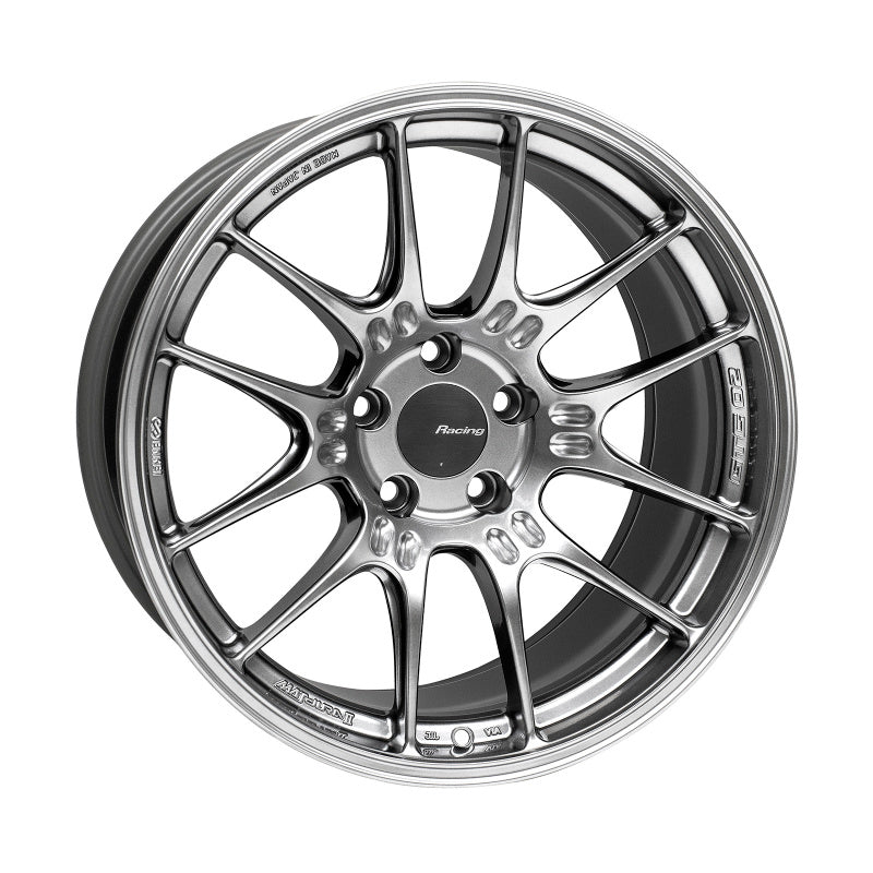Enkei GTC02 18-Inch Hyper Silver Wheel with 5x114.3 Bolt Pattern and 15mm Offset – Part Number enk534-895-6515HS