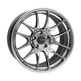 Enkei GTC02 18-Inch Hyper Silver Wheel with 5x114.3 Bolt Pattern and 15mm Offset – Part Number enk534-895-6515HS