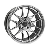 Enkei GTC02 18-Inch Hyper Silver Wheel with 5x114.3 Bolt Pattern and 15mm Offset – Part Number enk534-895-6515HS