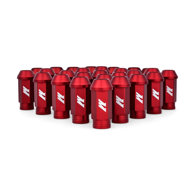 Mishimoto Aluminum Locking Lug Nuts for Ford Bronco 2021+ – 20 Standard & 7 Locking Lug Nuts with Non-Marring Socket and Key, Red Finish