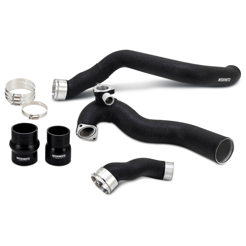 Mishimoto MMICP-MUS4-24WBK Intercooler Pipe Kit for 2024+ Ford Mustang EcoBoost, Wrinkle Black
