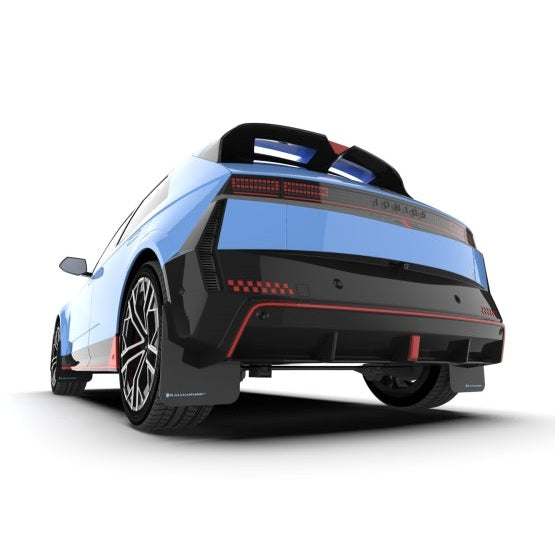 Rally Armor 2025 Hyundai Ioniq 5 N Black Mud Flap with Light Blue Logo – Durable Polyurethane Protection