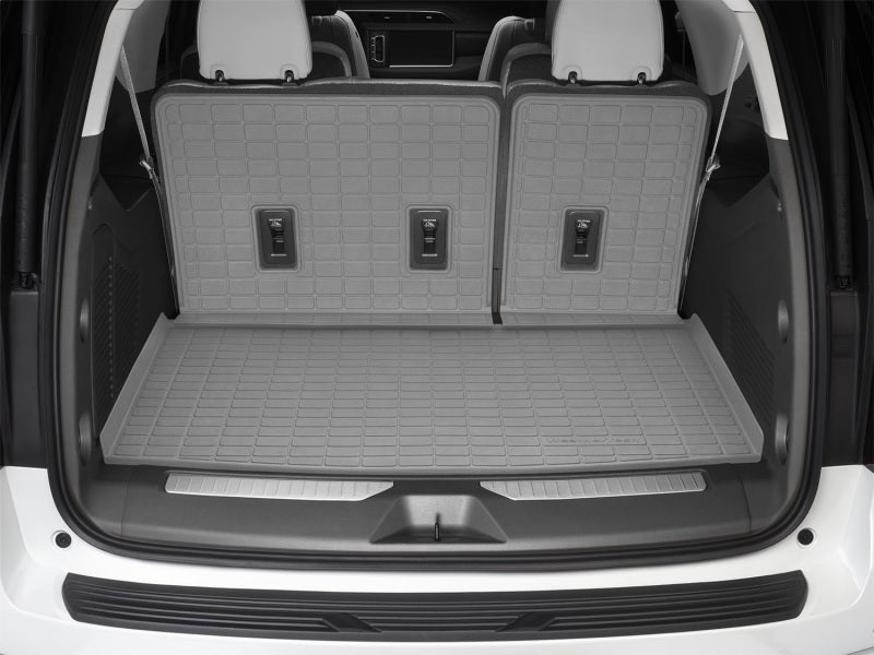 WeatherTech SeatBack Cargo Liner HP WET421512IMSK for 2020-2022 Kia Telluride, Gray, Behind 3rd Row with Bumper Protector