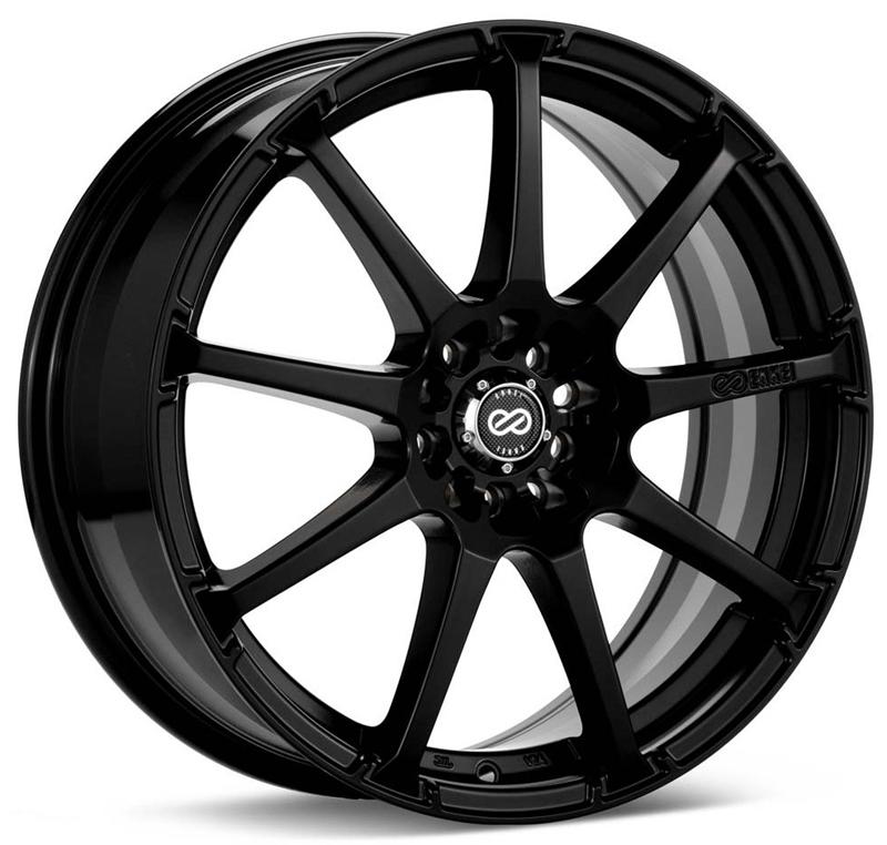 Enkei EDR9 17x7 Black Alloy Wheel with 4x100/108 Bolt Pattern and 38mm Offset