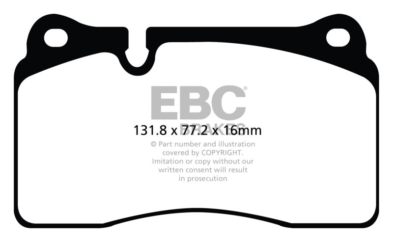 EBC Yellowstuff Front Brake Pads for Audi TT RS 2012-2014 * High-Performance Street and Track Use