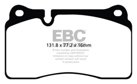 EBC Brakes Redstuff Ceramic Low Dust Brake Pads for Audi TT RS Quattro (2012-2013)