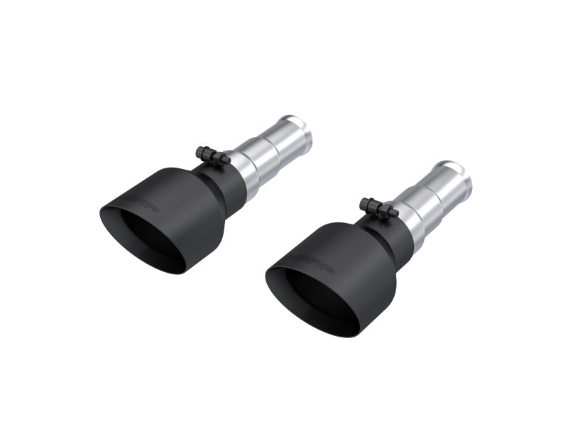 MBRP 19-24 Ram 1500 5.7L Hemi Dual Wall Black Exhaust Tips – 5 Inch Outer Diameter, 3 Inch Inlet, Angle Cut, Sold in Pairs