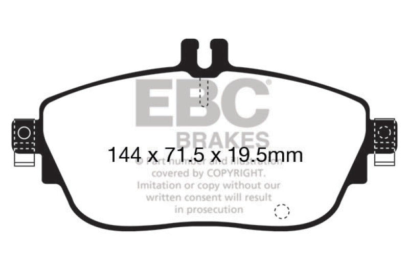 EBC Ultimax OEM Replacement Brake Pads for Mercedes-Benz CLA250 & GLA250 (Part Number: ebcUD1694)