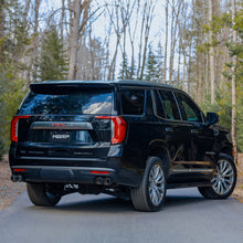 Load image into Gallery viewer, MBRP Armor Lite Series T304 Stainless Steel Dual Split Cat-Back Exhaust System with Quad Carbon Fiber Tips for 2021-2023 Chevrolet Tahoe and GMC Yukon