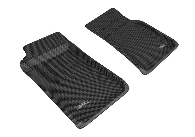 3D MAXpider KAGU Series All-Weather Floor Mats for Mazda Miata (1990-2005) - Custom Fit, Black