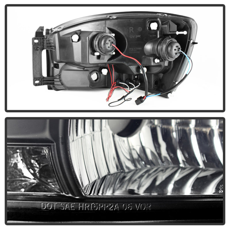 Spyder Projector Headlights with LED Halo for Dodge Ram 1500 and 2500 (2006-2008)