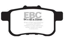 Load image into Gallery viewer, EBC Yellowstuff Rear Brake Pads for Honda Accord and Acura TSX * High-Performance Street and Track Use