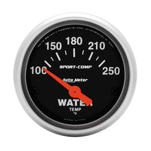 Load image into Gallery viewer, AutoMeter Sport-Comp 52mm Electronic Water Temperature Gauge - 100-250°F for Reliable Engine Monitoring