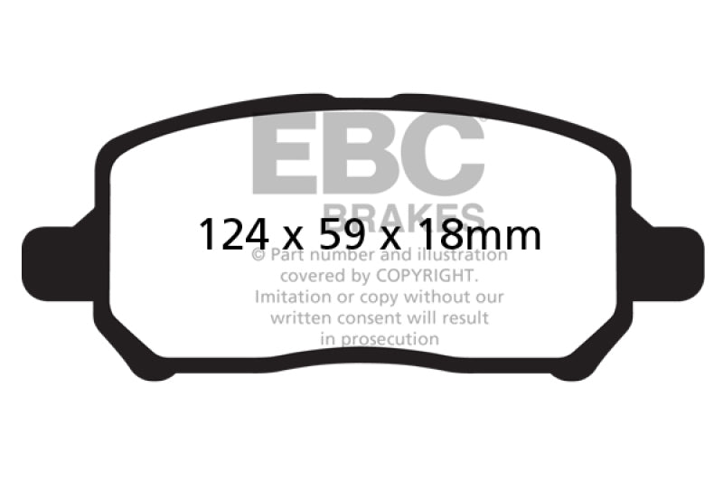 EBC Greenstuff 2000 Series Front Brake Pads DP21660 for Chevrolet Cobalt and Pontiac G5