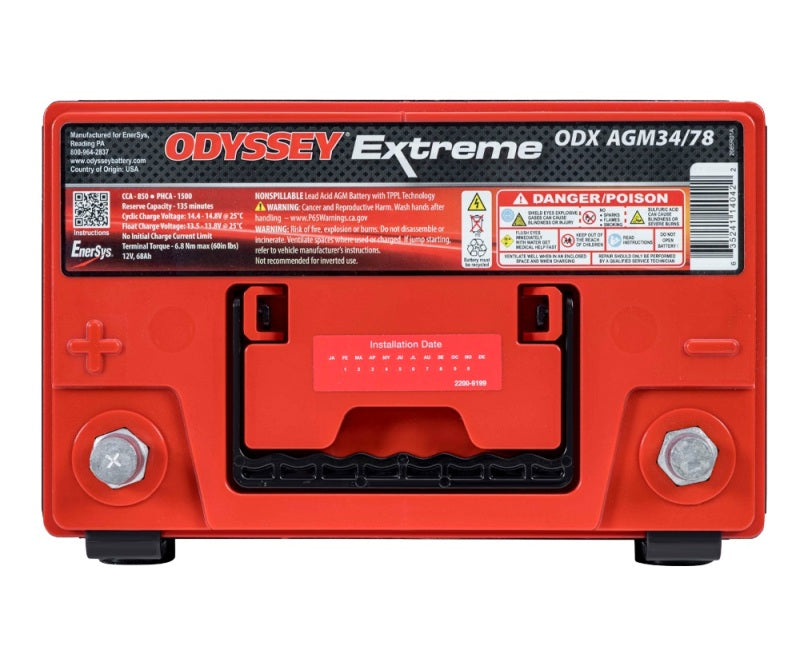 Odyssey Battery AGM2 34/78-PC1500DT Extreme AGM Battery for Land Rover Discovery