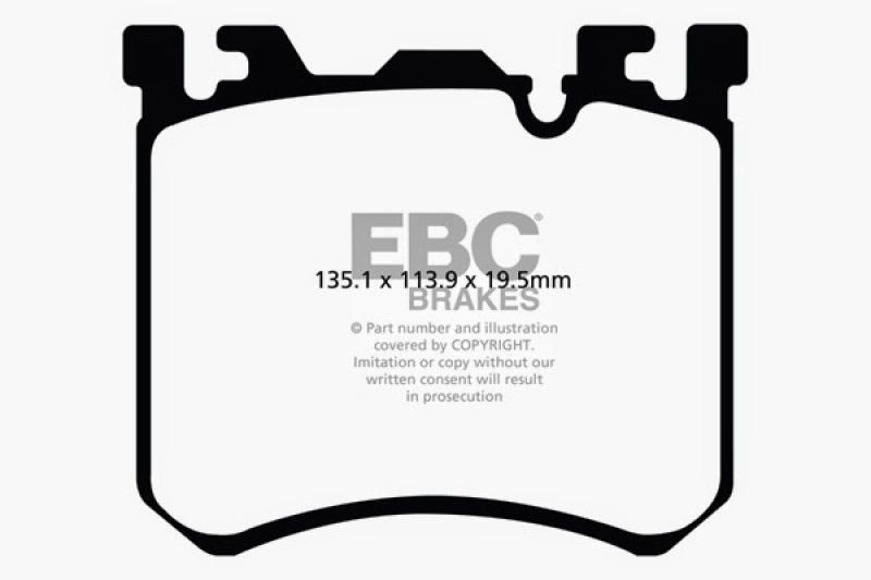EBC Redstuff Ceramic Low Dust Brake Pads for BMW X5 and X6 (Part No. EBCDP32091C)
