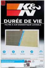 Load image into Gallery viewer, K&amp;N Engineering HVAC Filter 16 x 25 x 1 - Reusable Pleated Synthetic Air Filter for Home HVAC Systems