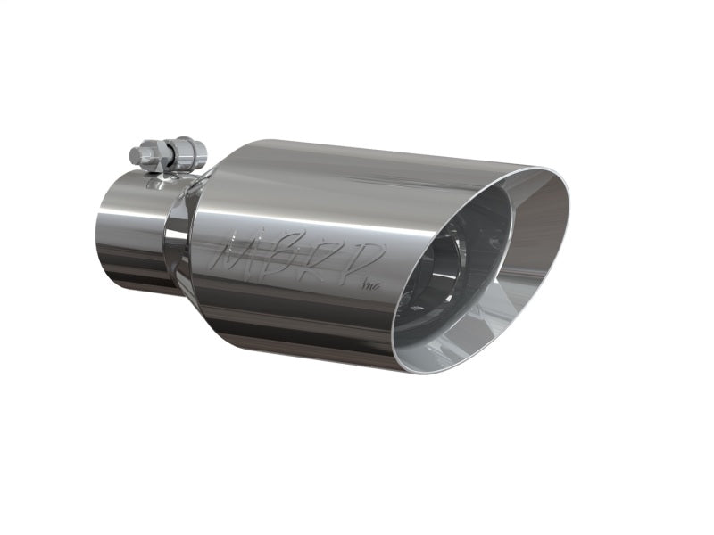 MBRP Universal Exhaust Tip 4.5 Inch Diameter Dual Wall Angled Rolled End T304 Stainless Steel