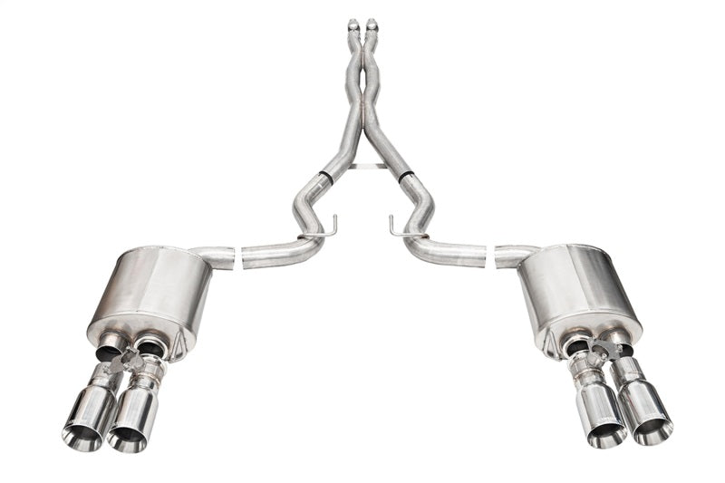 CORSA Performance Corsa 21260 2024 Ford Mustang V8 5.0L 3-Inch Cat-Back Exhaust System with Twin 4-Inch Polished Tips