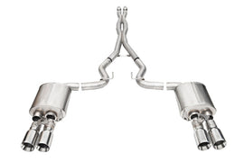 CORSA Performance Corsa 21260 2024 Ford Mustang V8 5.0L 3-Inch Cat-Back Exhaust System with Twin 4-Inch Polished Tips