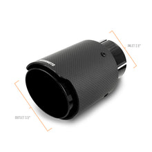 Load image into Gallery viewer, Mishimoto Carbon Fiber Muffler Tip 2.5-inch Inlet, 3.5-inch Outlet, Black - Part Number misMMEXH-TIP-CF25BK