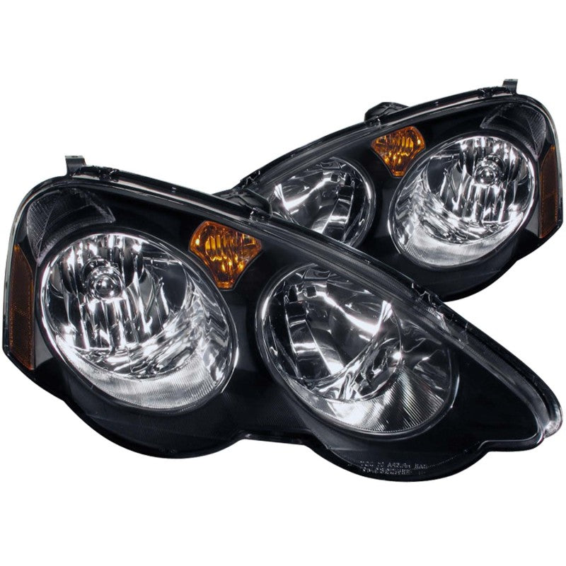 ANZO 2002-2004 Acura RSX Crystal Headlights with Black Housing and Clear Lenses