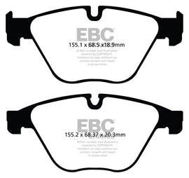 EBC Redstuff Ceramic Low Dust Front Brake Pads for BMW 535i and Chevrolet Impala