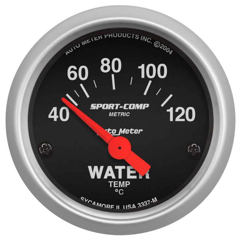 AutoMeter Sport-Comp 52mm Electronic Water Temperature Gauge with Transducer