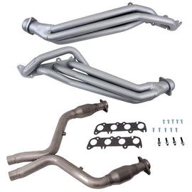 BBK Performance 11-14 Ford Mustang GT 5.0 1-7/8 Inch Long Tube Headers with High Flow Catted X-Pipe (Titanium Ceramic Coating)