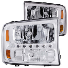 Load image into Gallery viewer, ANZO 2000-2004 Ford Excursion Crystal Headlights with LED and Chrome Housing