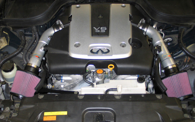 K&N Engineering 69-7082TS Dual Silver Typhoon Short Ram Intakes for 2007-2008 Infiniti G35