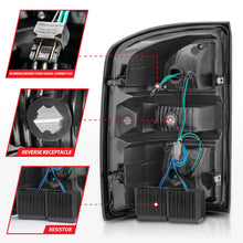 Load image into Gallery viewer, ANZO 2014-2018 GMC Sierra LED Tail Light Assembly with Black Housing and Clear Lens
