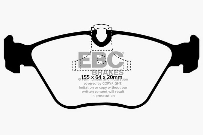 EBC Redstuff Ceramic Low Dust Front Brake Pads for BMW X3 2001-2006