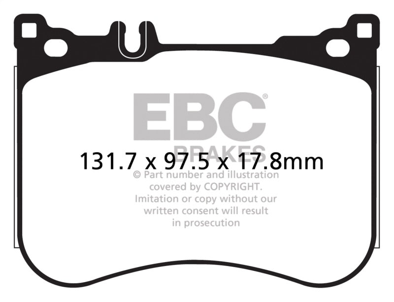 EBC DP42178R Yellowstuff Front Brake Pads for 2013-2016 Mercedes-Benz S550 and SL550