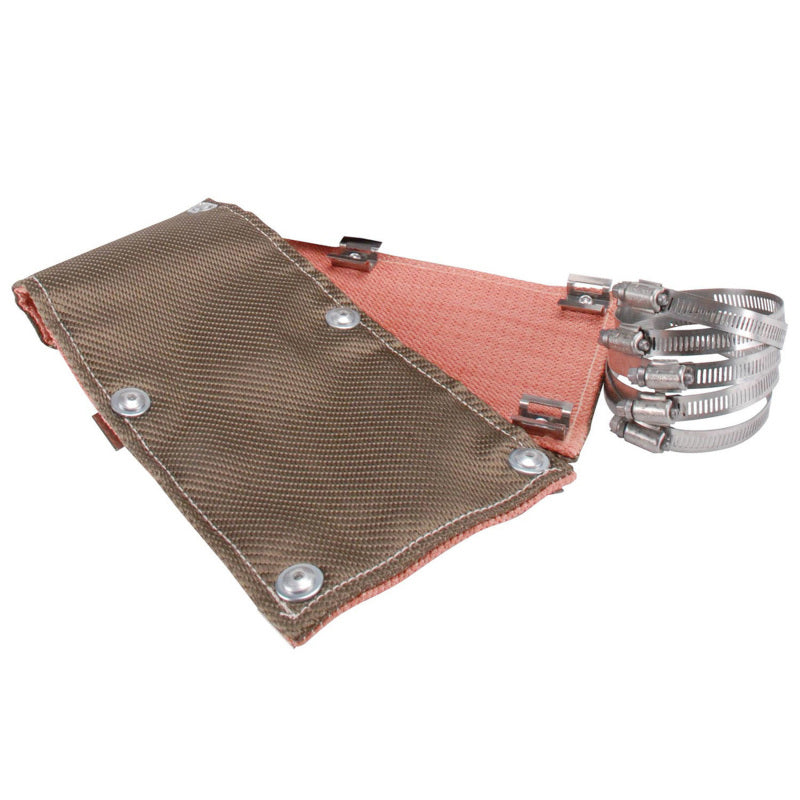 DEI Titanium Pipe Shield with Stainless Steel Clamps – 6in x 24in for Exhaust and Thermal Protection