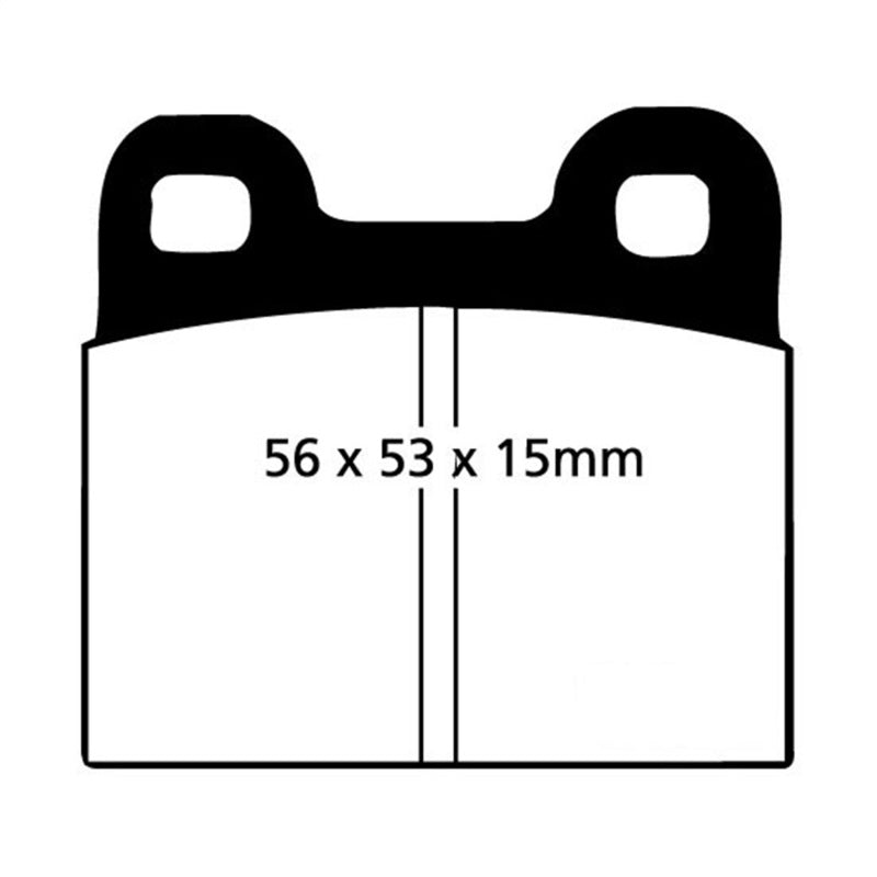 EBC Redstuff Ceramic Low Dust Rear Brake Pads for Saab 900 (Part No. EBCDP3105C)