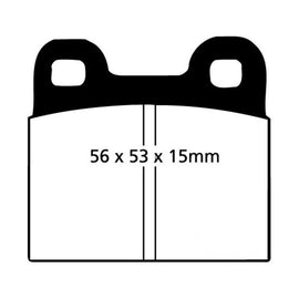 EBC Redstuff Ceramic Low Dust Rear Brake Pads for Saab 900 (Part No. EBCDP3105C)