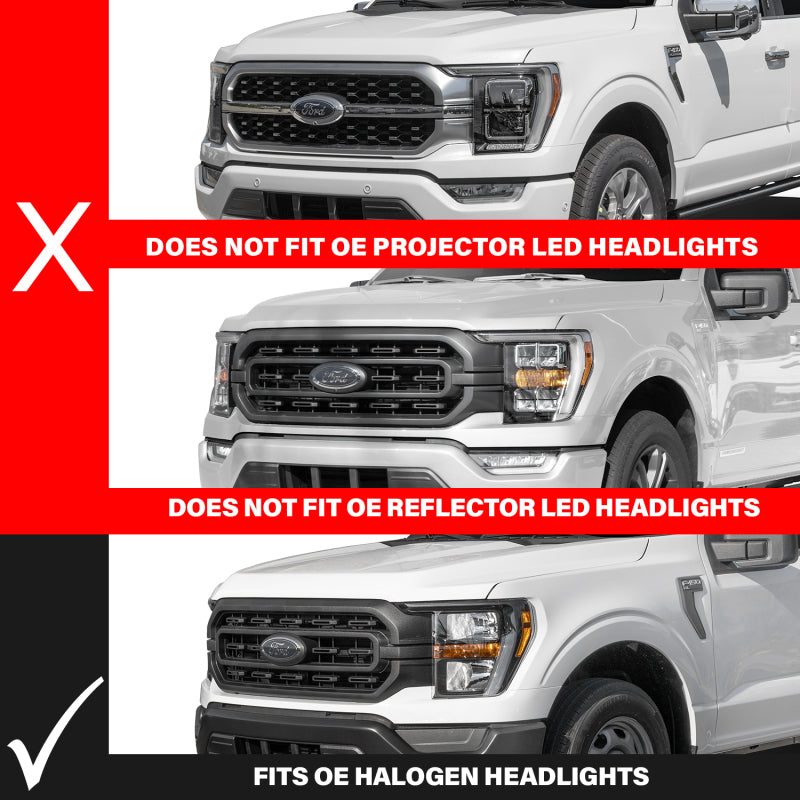 ANZO Z-Series Full LED Projector Headlight for Ford F-150 (2019-2023) Driver Side - Factory Halogen Upgrade