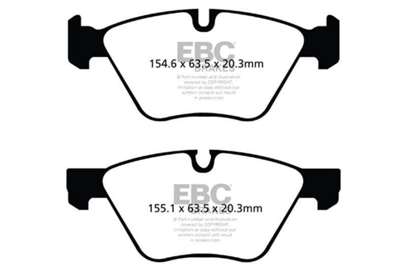 EBC DP41493R Yellowstuff Front Brake Pads for BMW 3 Series, 5 Series and Z4