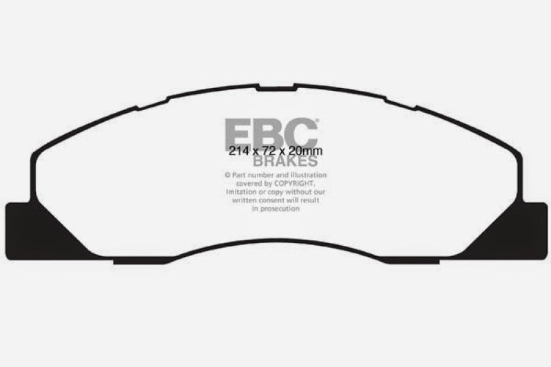 EBC Yellowstuff Brake Pads for Dodge Ram 2500 (2013, 2009-2010 Models) * High-Performance Street and Track Use