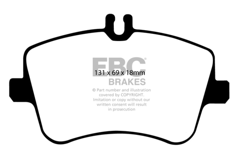EBC Redstuff Ceramic Low Dust Front Brake Pads for Mercedes-Benz C-Class Models