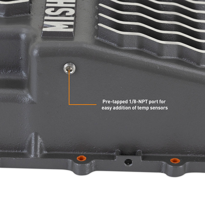 Mishimoto Aluminum Transmission Pan for Ford 10R60/10R80 — Fits 2017-2018 F-150, 2018 Mustang, and 2021+ Bronco