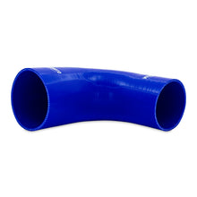 Load image into Gallery viewer, Mishimoto 90-Degree Silicone Transition Coupler 3 inch to 4 inch - Blue